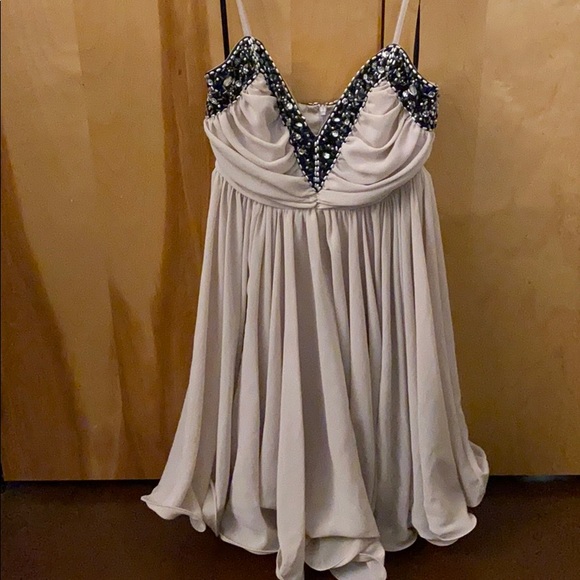 French Connection Blush Beaded Bow Tulle Dress - Picture 12 of 12